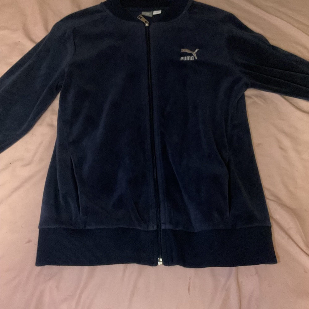 Puma Dark Blue Velour Jacket